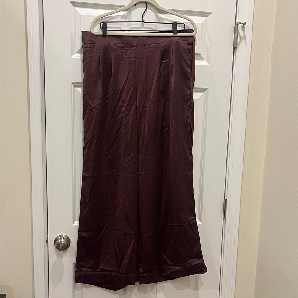 Torrid Burgundy Wide Leg Pants